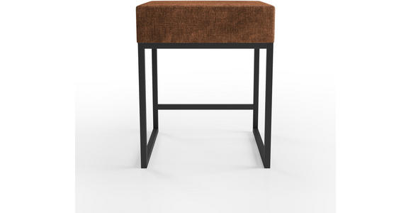 NACHTSCHRANK 45/55/45 cm - Terracotta/Schwarz, Design, Textil/Metall (45/55/45cm) - Esposa