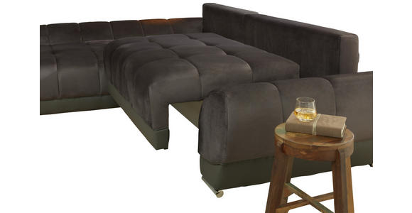 ECKSOFA in Braun, Grau, Rosa  - Braun/Rosa, MODERN, Textil/Metall (192/290cm) - Carryhome