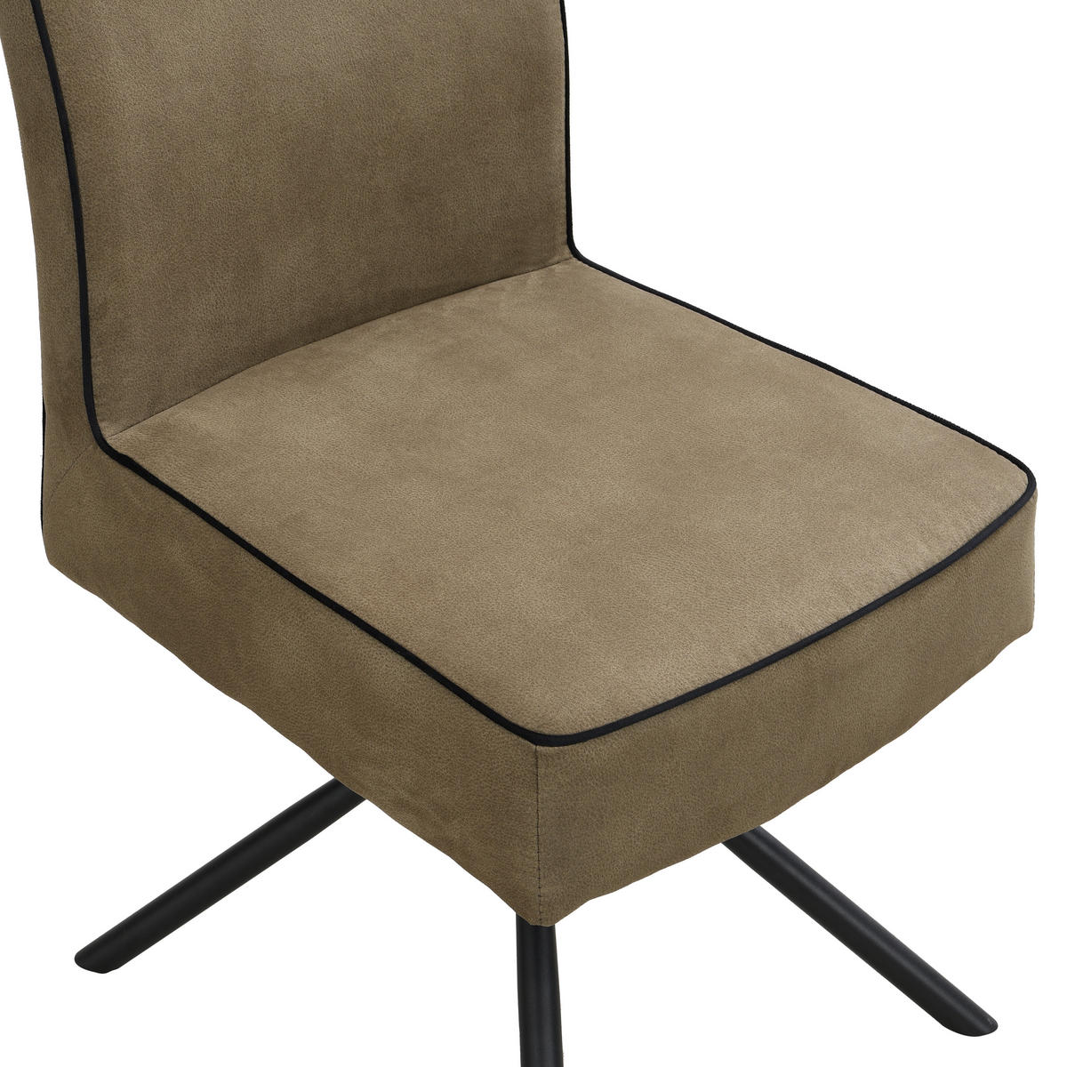 STUHL - Schwarz/Grün, Design, Textil/Metall (46,5/91/62,5cm) - Ambia Home