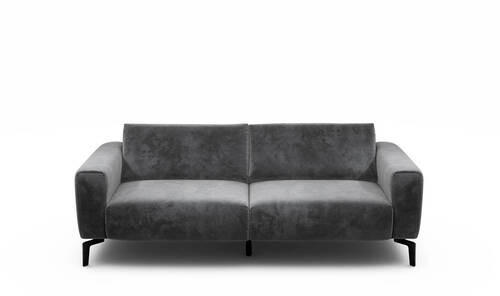 2,5-SITZER in Samt Anthrazit  - Anthrazit/Schwarz, Design, Textil/Metall (220/86/86-94cm) - SENSOO