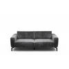 2,5-SITZER in Samt Anthrazit  - Anthrazit/Schwarz, Design, Textil/Metall (220/86/86-94cm) - SENSOO