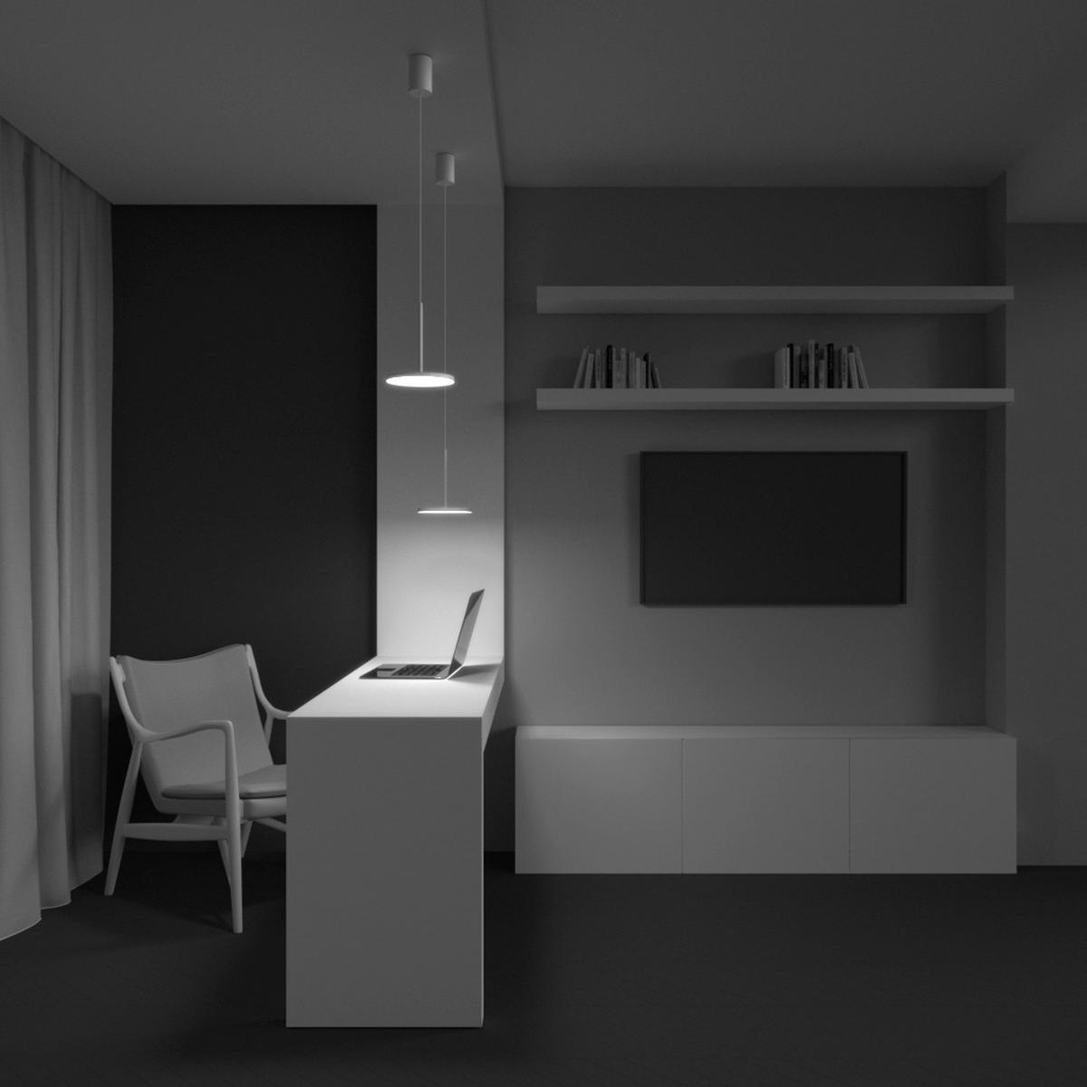 PENDELLEUCHTE Plato 18.5/195 cm  - Weiß, Design, Metall (18.5/195cm) - MAYTONI