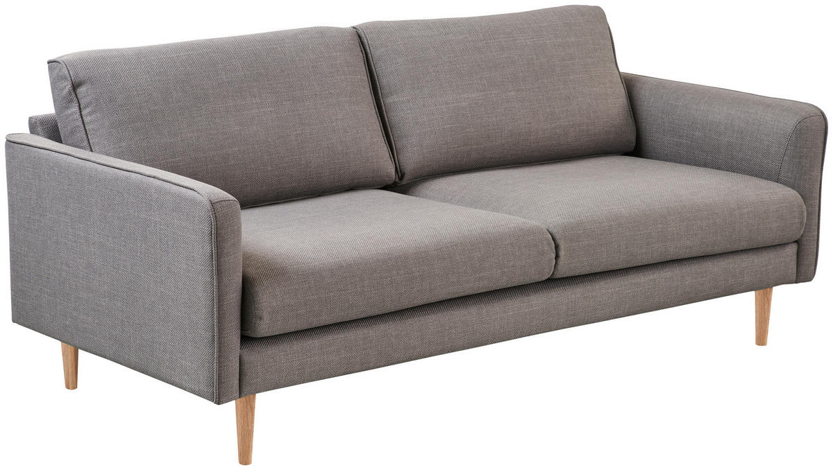 3-SITS SOFFA i grå  - grå/naturfärgad, Design, trä/textil (197/82,5/92cm) - Best Price