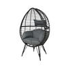 GARTEN-RELAXSESSEL  - Schwarz, KONVENTIONELL, Naturmaterialien (75,00/91,00/156,00cm)