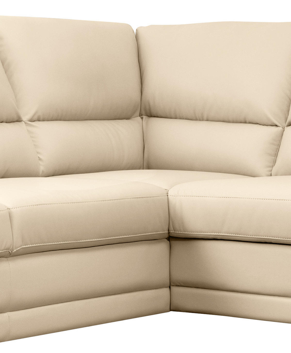ECKSOFA in Lederlook Beige  - Beige, Design, Kunststoff/Textil (225/245cm) - Livetastic