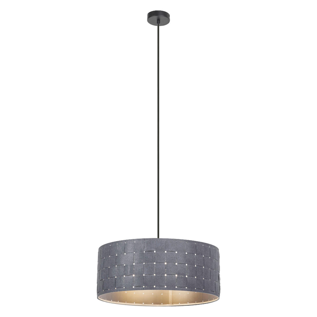 HÄNGELEUCHTE 48/121 cm  - Dunkelgrau, Basics, Naturmaterialien/Metall (48/121cm) - Osram