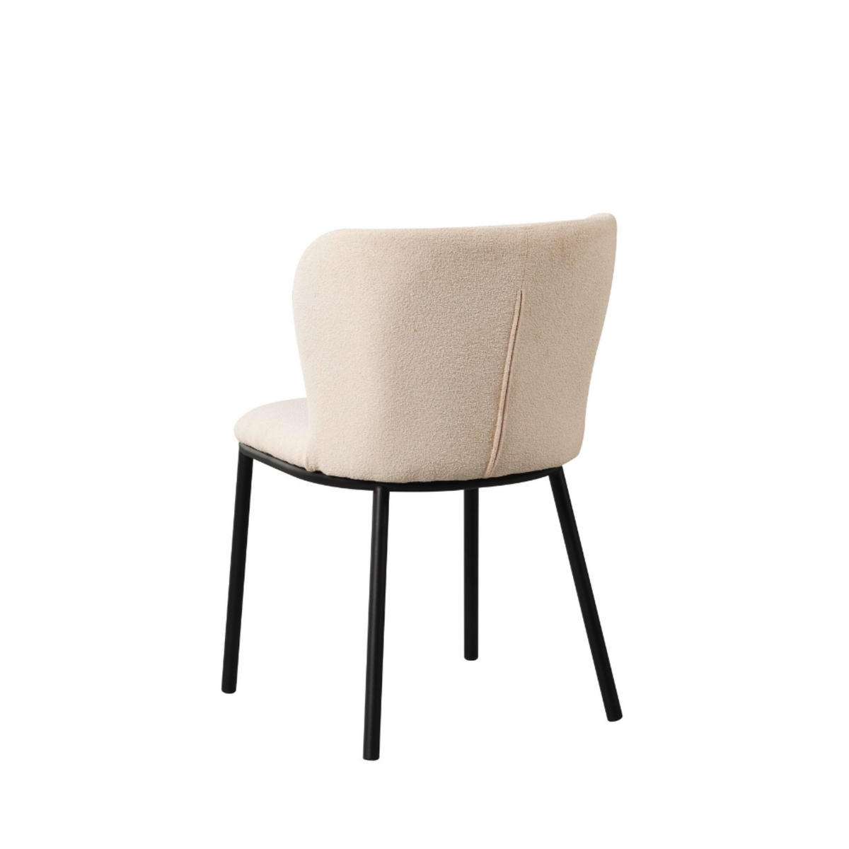 SADA ŽIDLÍ 2 kusy - bílá/černá, Moderní, kov/textil (52/80/44cm) - MID.YOU