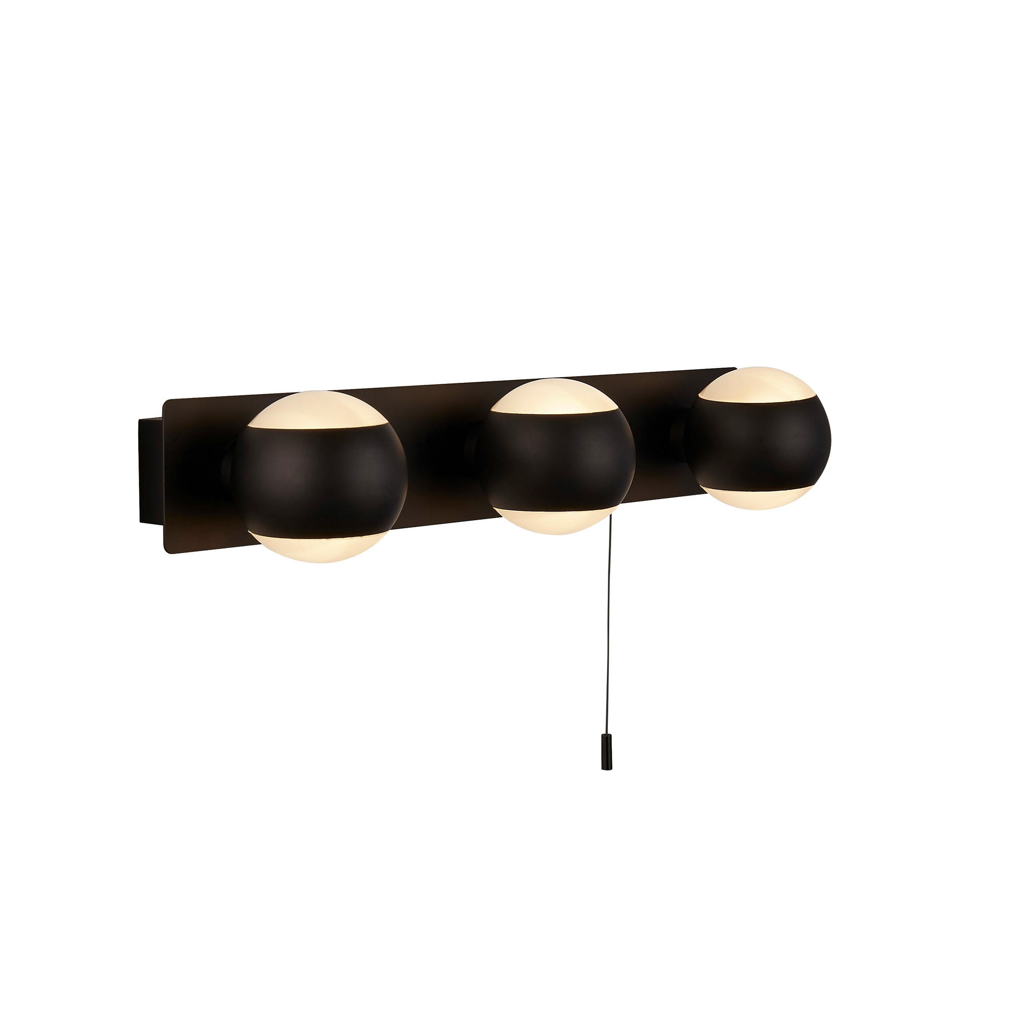 APLICĂ DE PERETE - negru, Basics, plastic/metal (45/8cm)