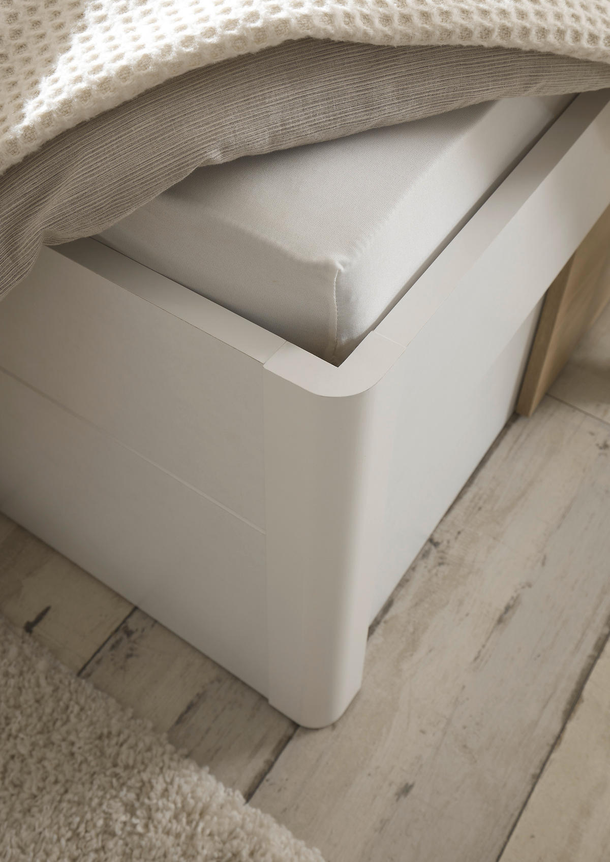 SPALNICA, bela, barve hrasta  - barve hrasta/bela, Moderno, leseni material - Hom`in