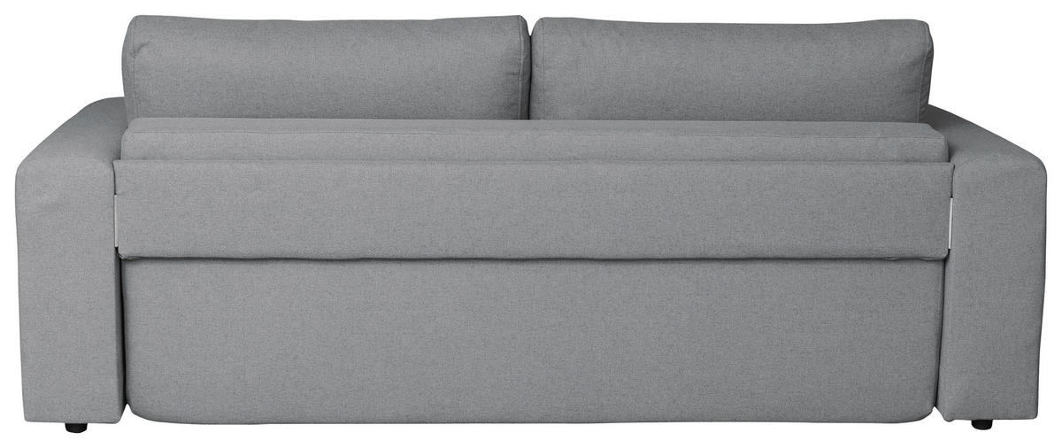 SCHLAFSOFA in Struktur Grau  - Chromfarben/Schwarz, Design, Kunststoff/Textil (238/77/108cm) - P & B