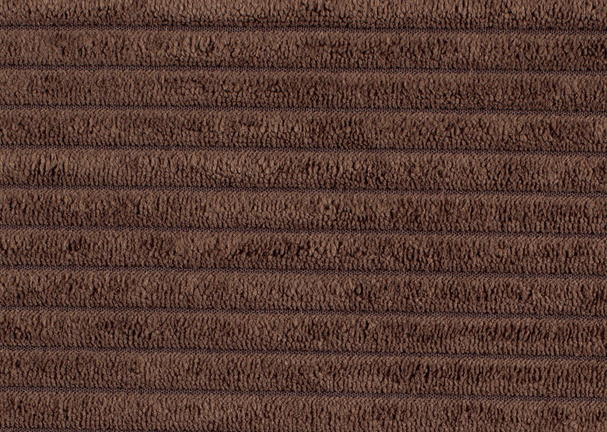 WOHNLANDSCHAFT Dunkelbraun Cord  - Chromfarben/Dunkelbraun, KONVENTIONELL, Kunststoff/Textil (180/376/180cm) - Carryhome
