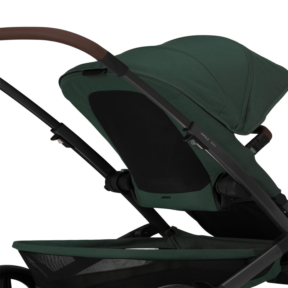 KINDERWAGENSET Geo3 Mono  - Dunkelgrün/Grau, Basics, Textil/Metall (60/92-113/77-105cm) - Joolz