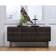 SIDEBOARD LATINA SIDEBOARD 3 SECTION LATINA SIDEBOARD 3 SECTION Dunkelbraun  160/79/45 cm  - Dunkelbraun/Schwarz, MODERN, Holzwerkstoff/Metall (160/79/45cm) - Novel