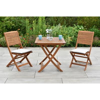 BALKONSET  5-teilig  - Beige/Akaziefarben, KONVENTIONELL, Holz/Textil - Gardenson