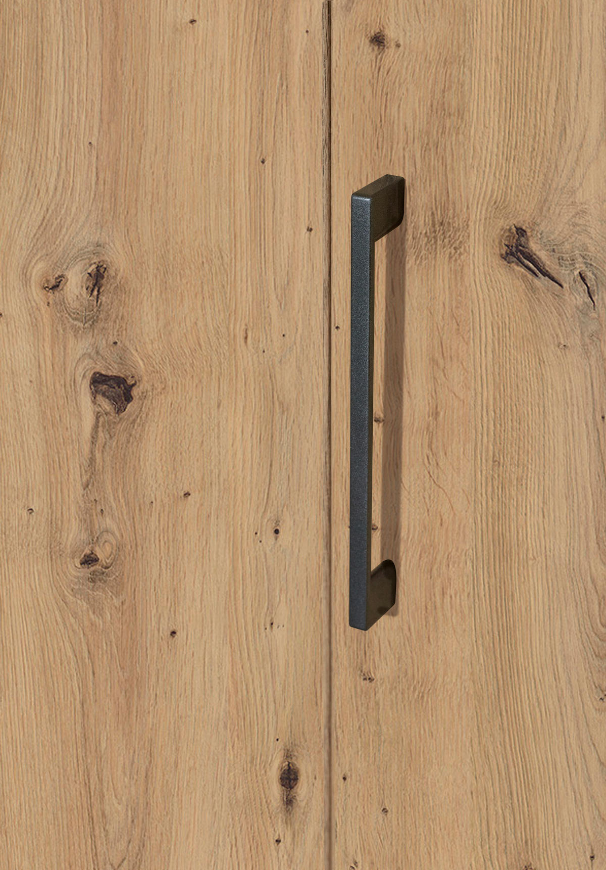 DREHTÜRENSCHRANK in Silberfarben, Dunkelgrau, Eiche Artisan  - Dunkelgrau/Silberfarben, Modern, Glas/Holzwerkstoff (226/210/57cm) - Rauch Möbel