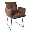 ARMLEHNSTUHL  in Stahl Struktur  - Schwarz/Kupferfarben, Design, Textil/Metall (65/90/70cm) - Dieter Knoll