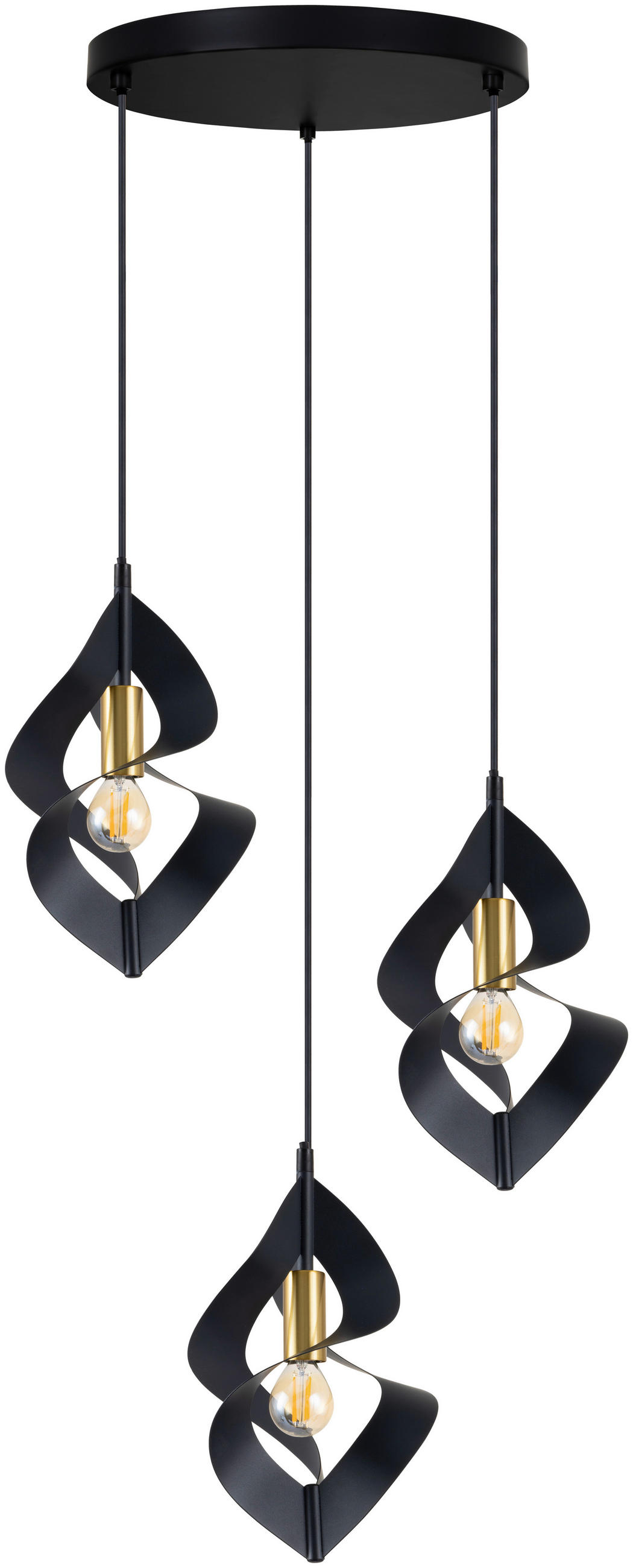 HÄNGELEUCHTE 41/120 cm   - Goldfarben/Schwarz, Design, Metall (41/120cm) - Collet's Monde