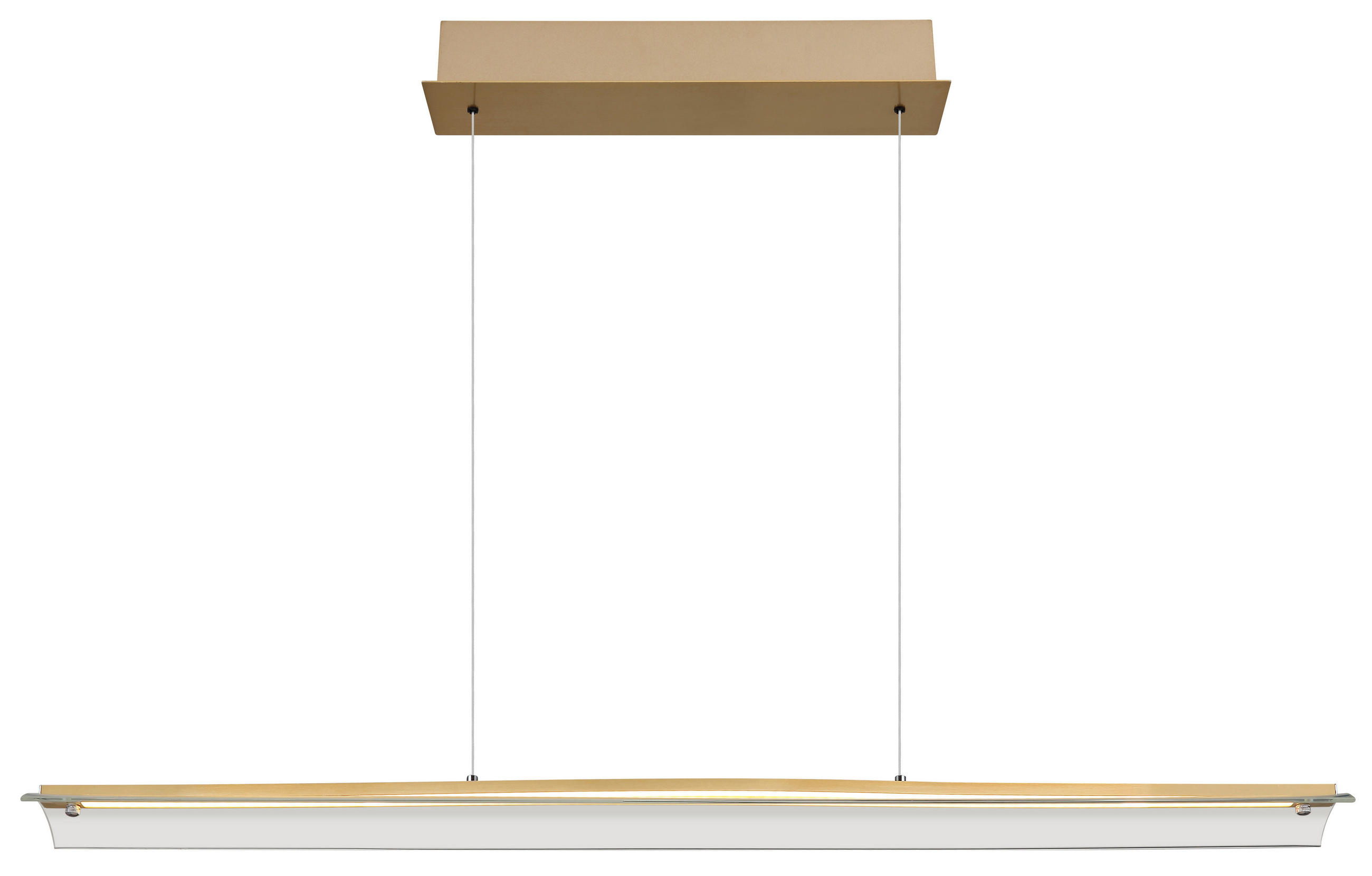 LED-HÄNGELEUCHTE 100/12/150 cm    - Klar/Messingfarben, Design, Glas/Metall (100/12/150cm) - Globo