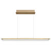 LED-HÄNGELEUCHTE 100/12/150 cm    - Klar/Messingfarben, Design, Glas/Metall (100/12/150cm) - Globo