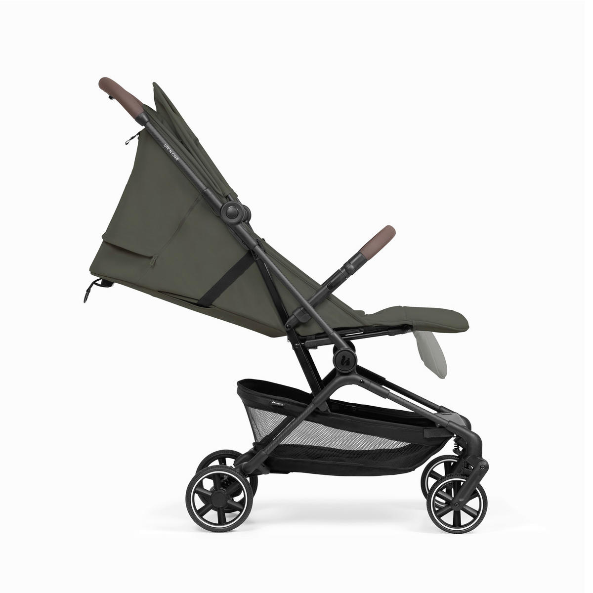 BUGGY Lite N Care  - Schwarz/Olivgrün, Basics, Textil/Metall (89/43.5/100cm) - Hauck