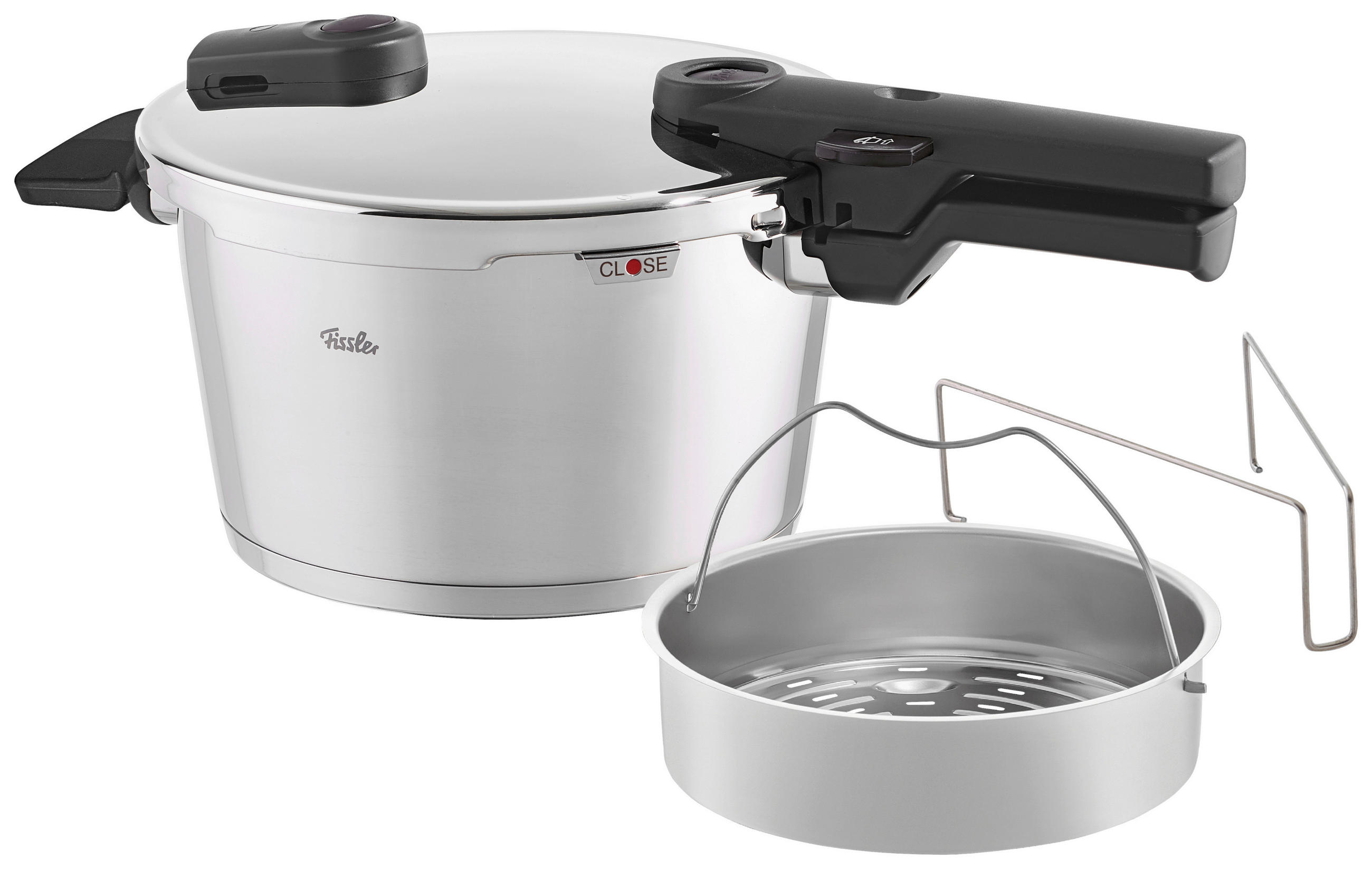 SCHNELLKOCHTOPF VITAQUICK GLOSSY® Poliert 4.5 L - Silberfarben, Basics, Metall (4.5l) - Fissler