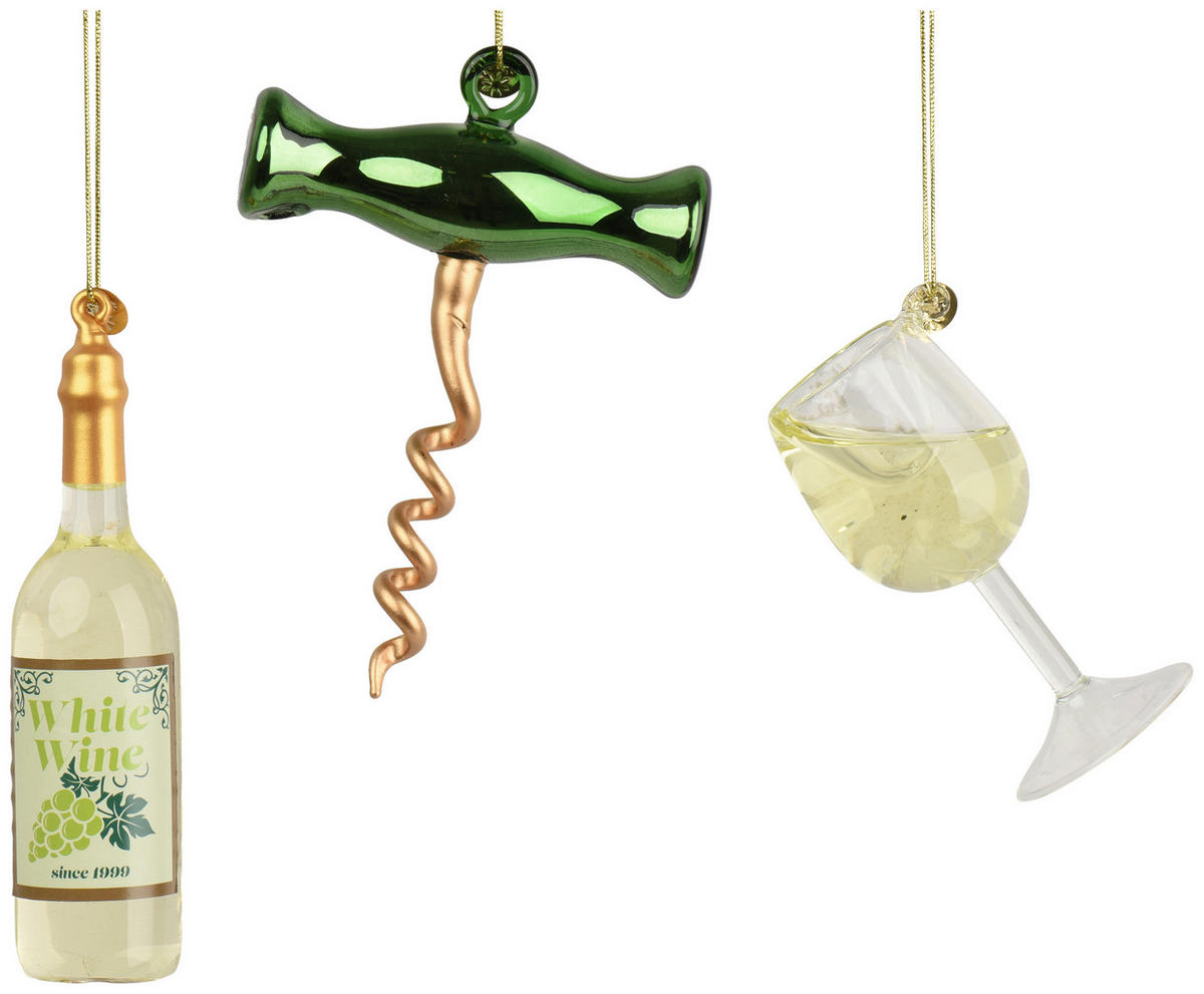 CHRISTBAUMKUGEL-SET  - Multicolor, Basics, Glas (9.7/2.8/13.8cm)