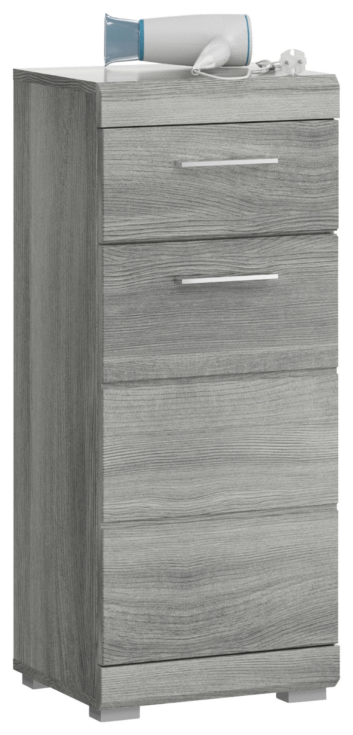 UNTERSCHRANK 37/88/31 cm   - Silberfarben/Silbereichenfarben, MODERN, Holzwerkstoff (37/88/31cm) - MID.YOU