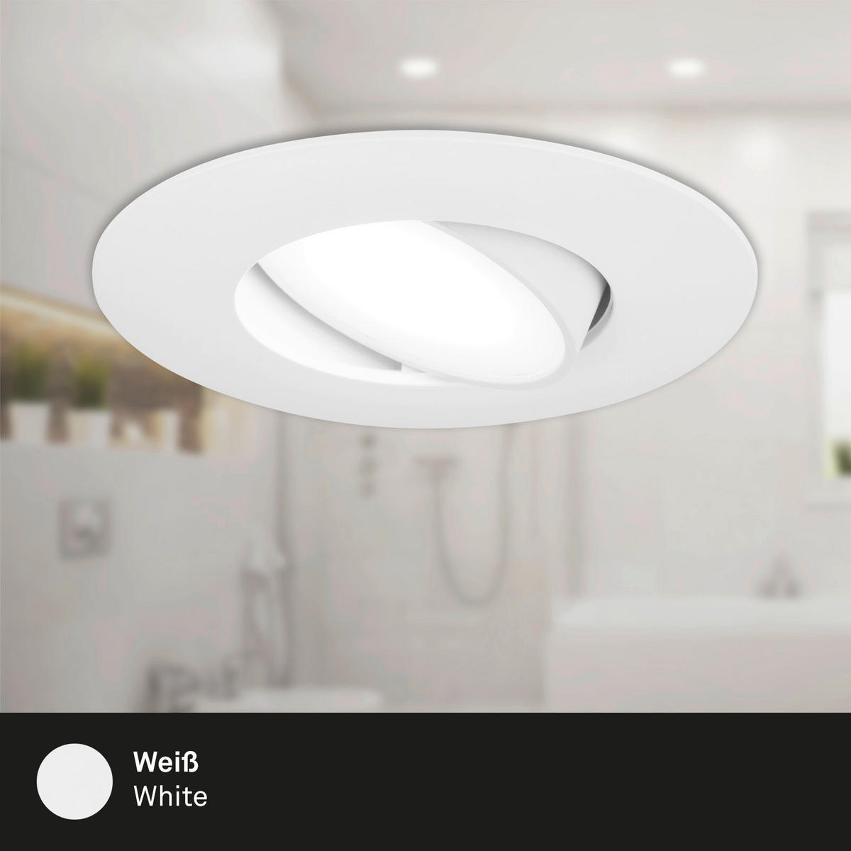 KUPAONSKA LED SVJETILJKA UGRA  - bijela, Basics, plastika (9/4,2cm)