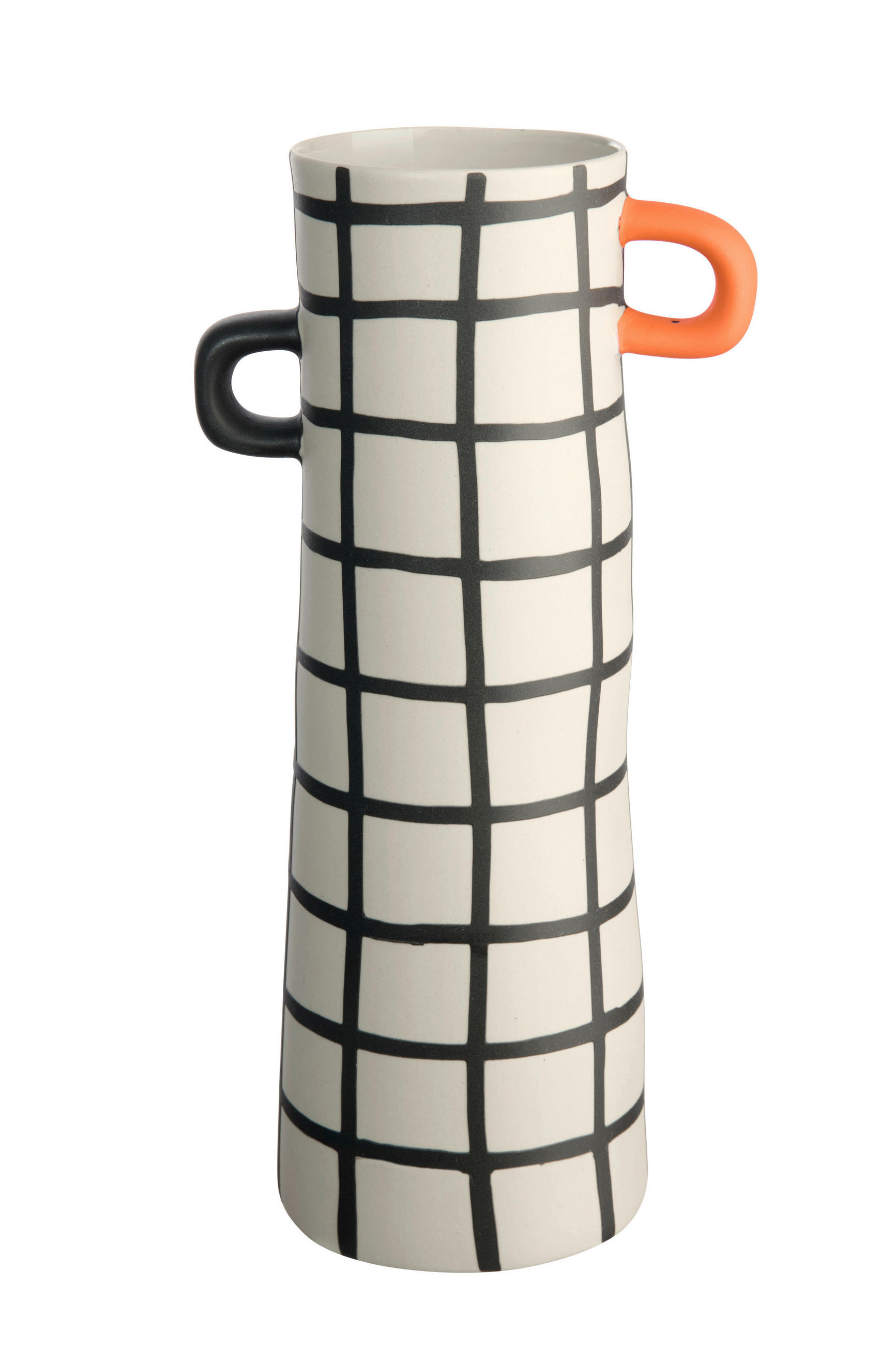 VAZA  keramika  - črna/krem barve, Basics, keramika (10/28cm) - ASA