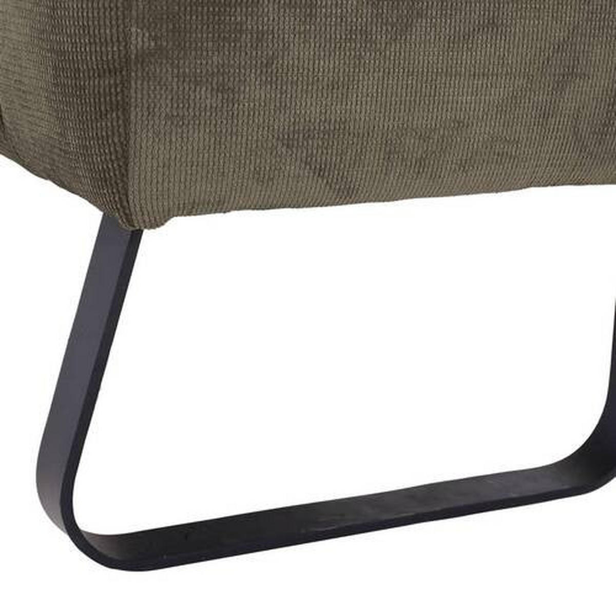 SITZBANK in Textil Dunkelbraun  - Dunkelbraun/Schwarz, Design, Textil/Metall (195/87/77cm) - Novel