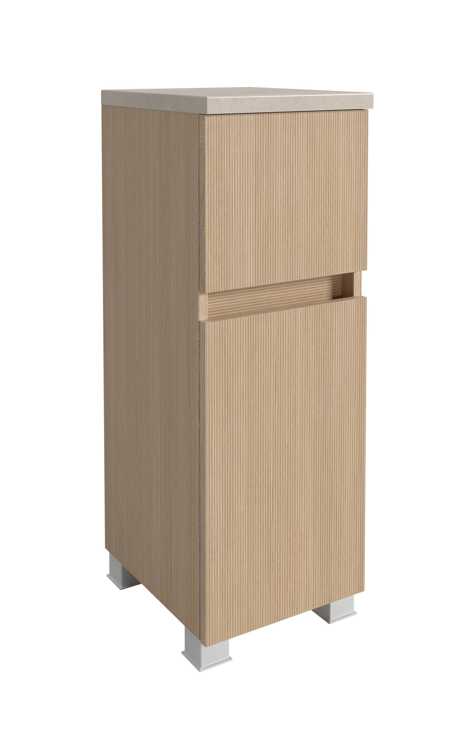 UNTERSCHRANK 30/80/35 cm   - Sandfarben/Eichefarben, KONVENTIONELL, Holzwerkstoff/Kunststoff (30/80/35cm) - Xora