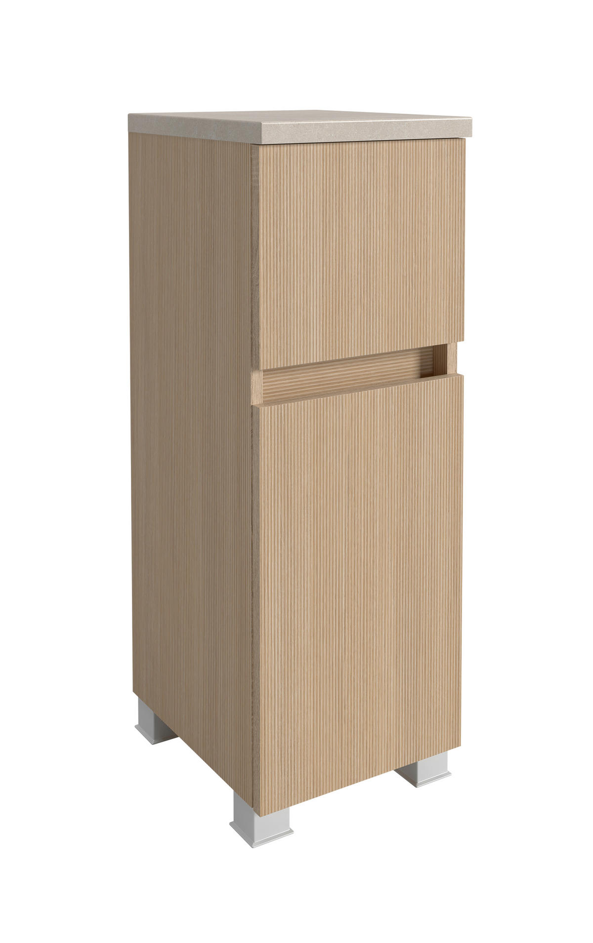 UNTERSCHRANK 30/80/35 cm   - Sandfarben/Eichefarben, KONVENTIONELL, Holzwerkstoff/Kunststoff (30/80/35cm) - Xora