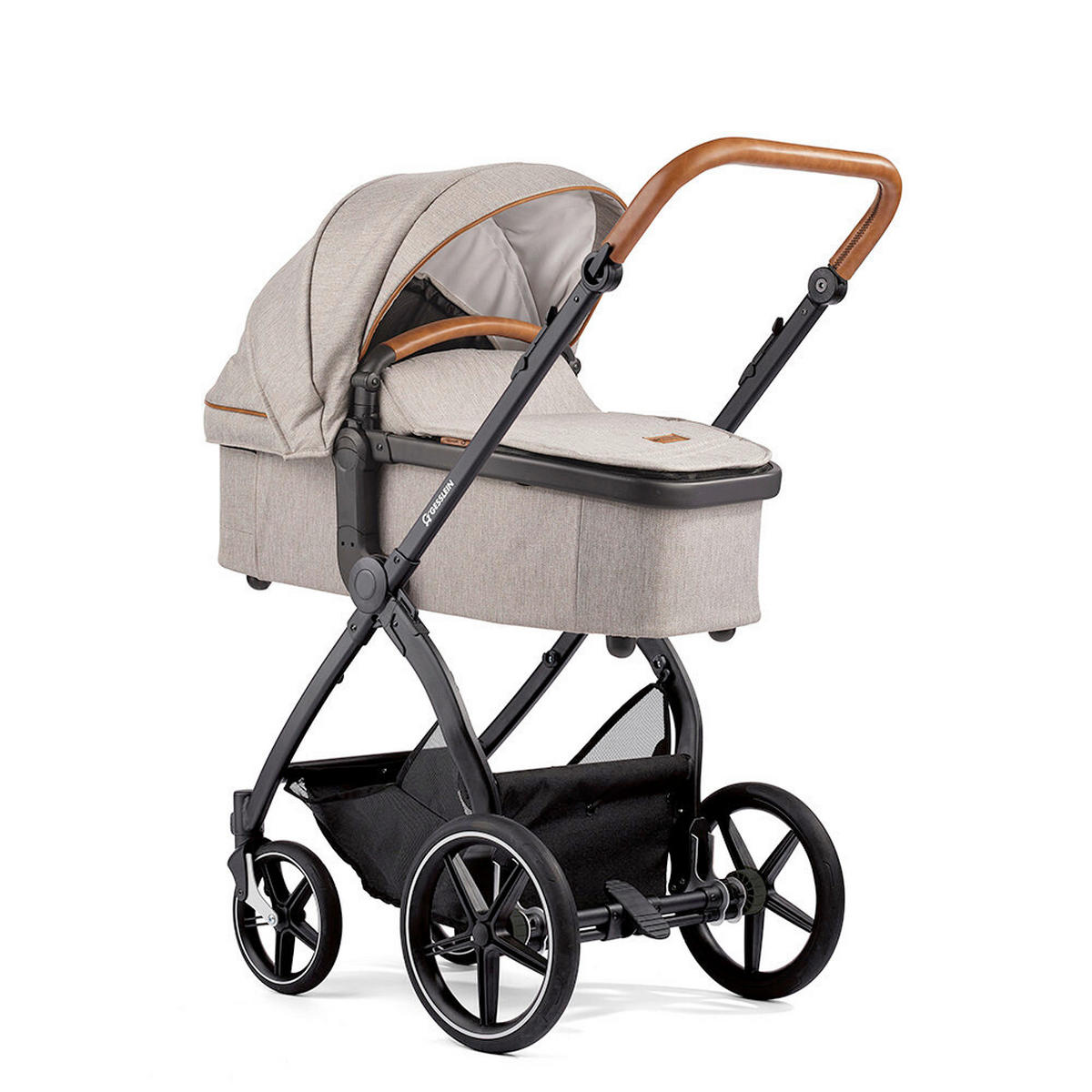 KOMBIKINDERWAGEN FX4 Swing Set  - Cognac/Graubraun, Basics, Textil (100/55/130cm) - Gesslein