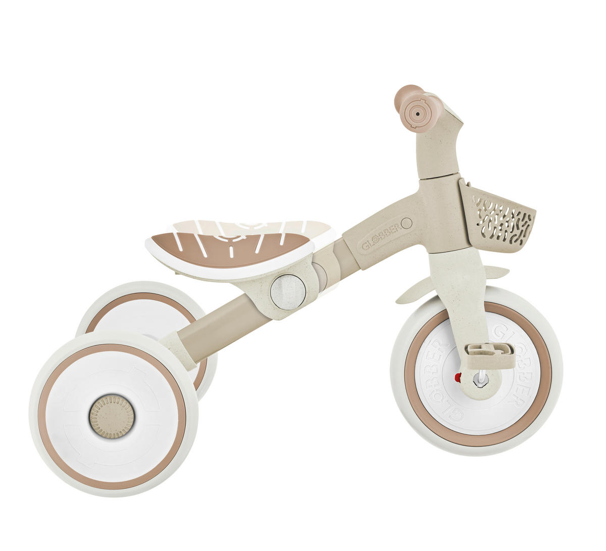 DREIRAD LEARNING TRIKE 2in1 PLUS ECO  - Taupe, Basics, Kunststoff (58.9/41.0/42.7cm) - GLOBBER