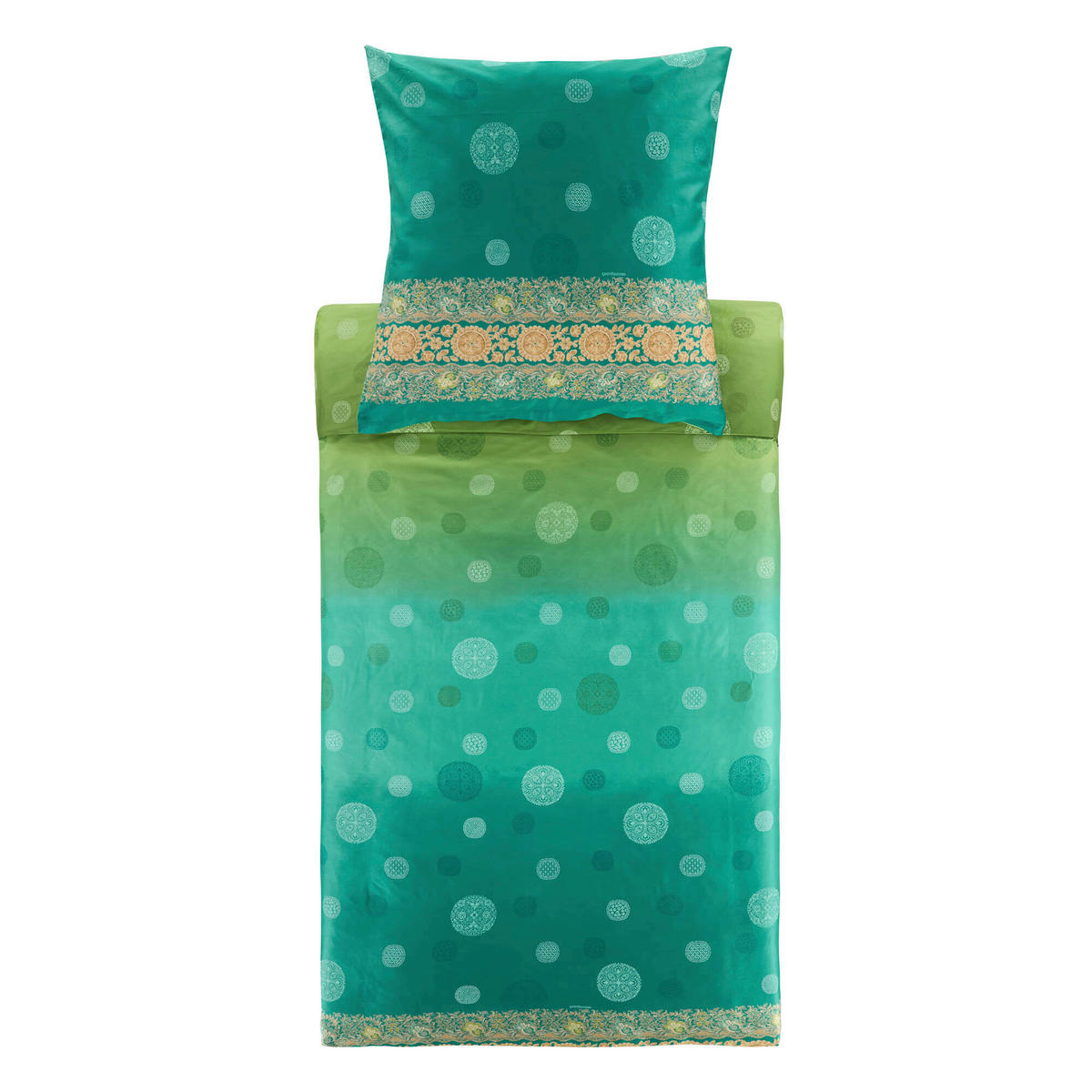 DUVETBEZUG Satin 160/210 cm  - Mintgrün, Design, Textil (160/210cm) - Bassetti