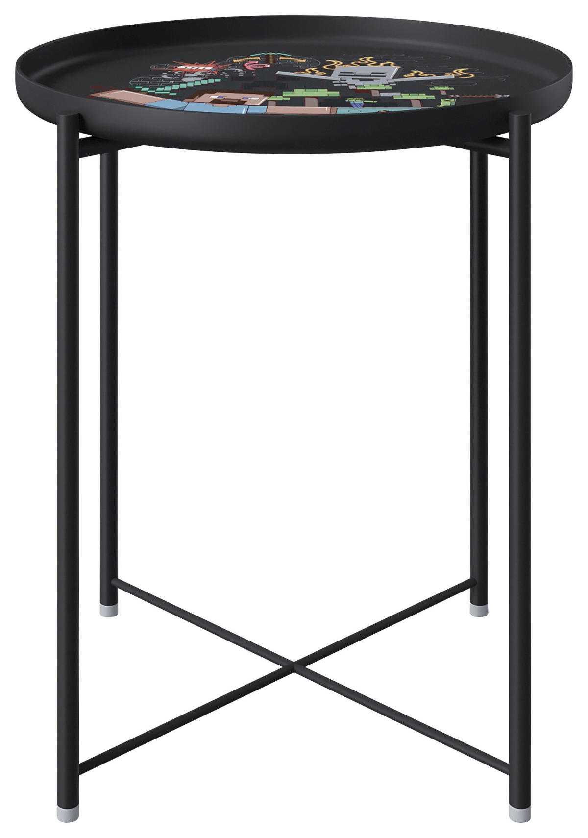 BEISTELLTISCH in Metall 47/47/51 cm  - Schwarz, MODERN, Metall (47/47/51cm) - Minecraft