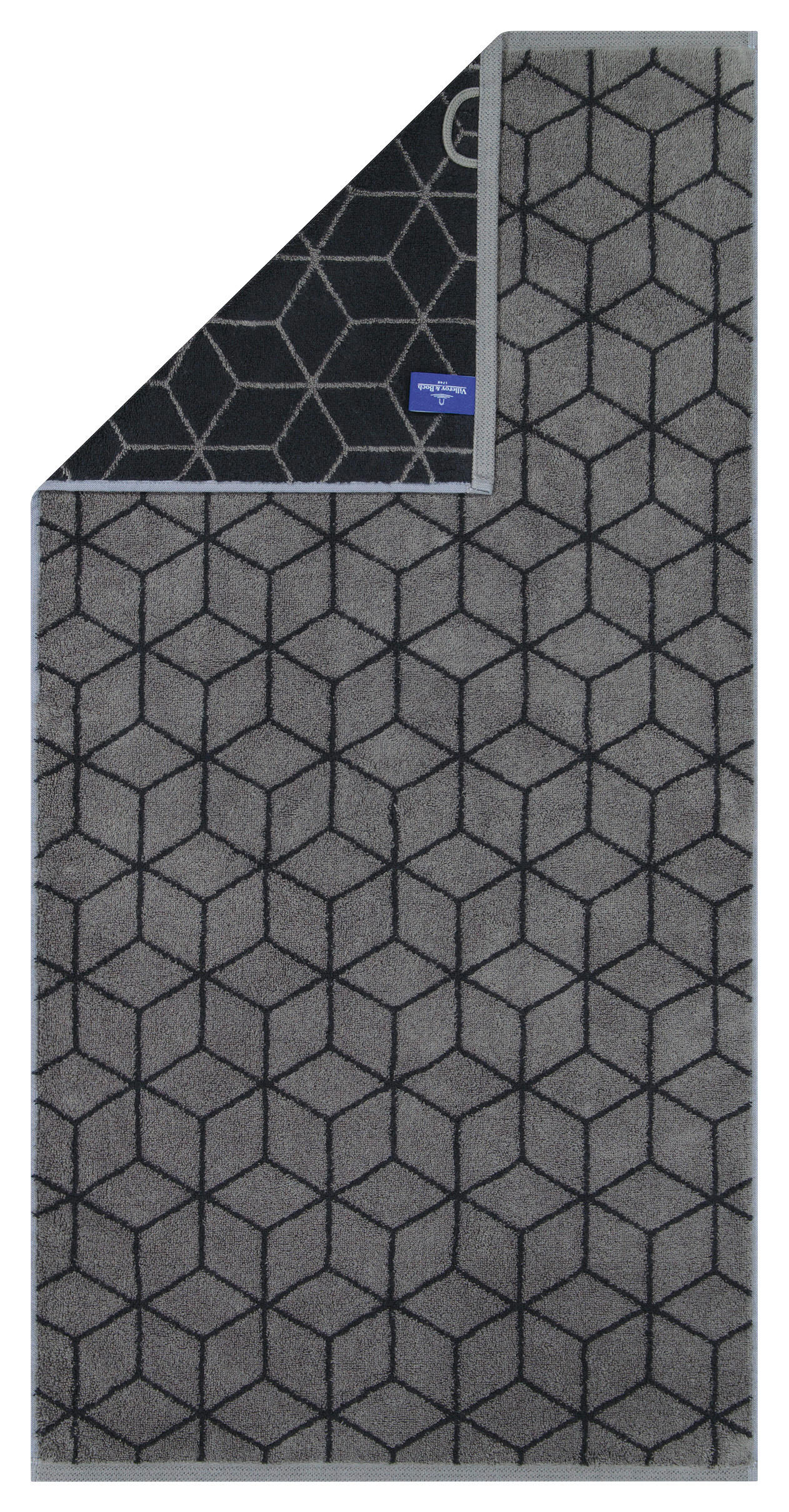 RUČNÍK, 50/100 cm, šedá - šedá, Basics, textil (50/100cm) - Villeroy & Boch