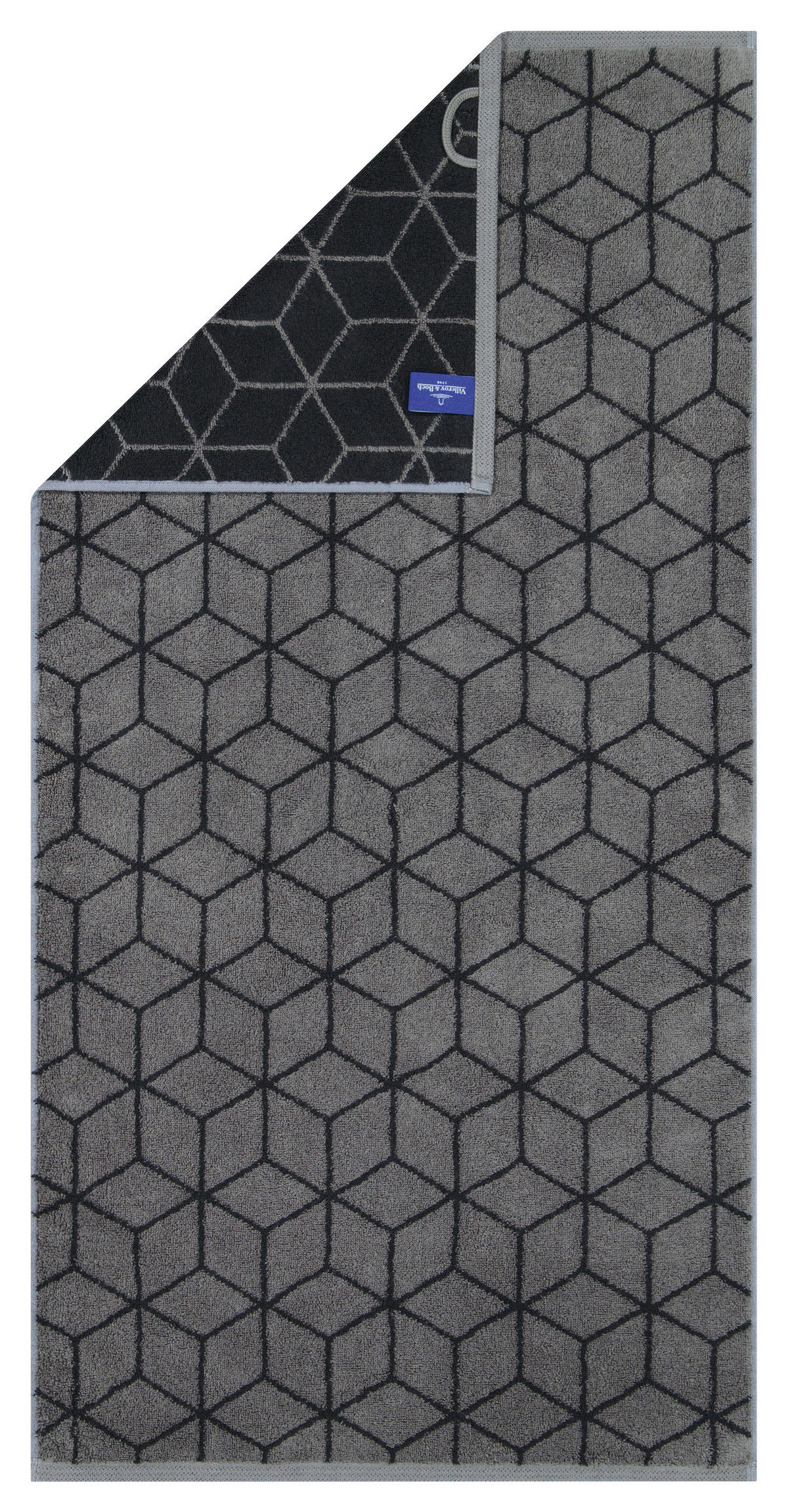 RUČNÍK, 50/100 cm, šedá - šedá, Basics, textil (50/100cm) - Villeroy & Boch