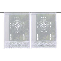 KURZGARDINENSET   - Weiß, KONVENTIONELL, Textil (30cm) - Schmidt W. Gmbh