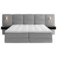 BOXSPRINGBETT 180/200 cm  in Dunkelgrau  - Dunkelgrau/Schwarz, Basics, Holz/Holzwerkstoff (180/200cm) - Esposa