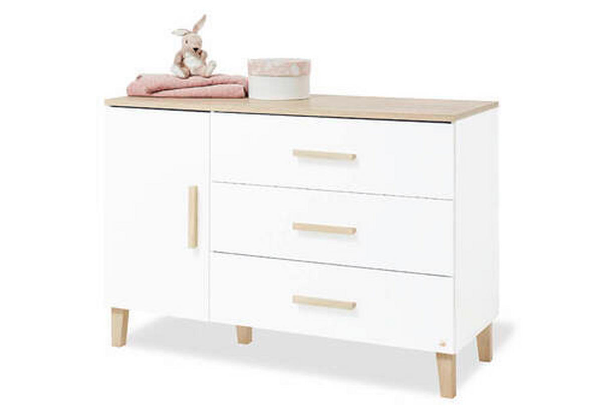 BABYZIMMER LUMI  - Eichefarben/Weiß, Basics, Holzwerkstoff - Pinolino