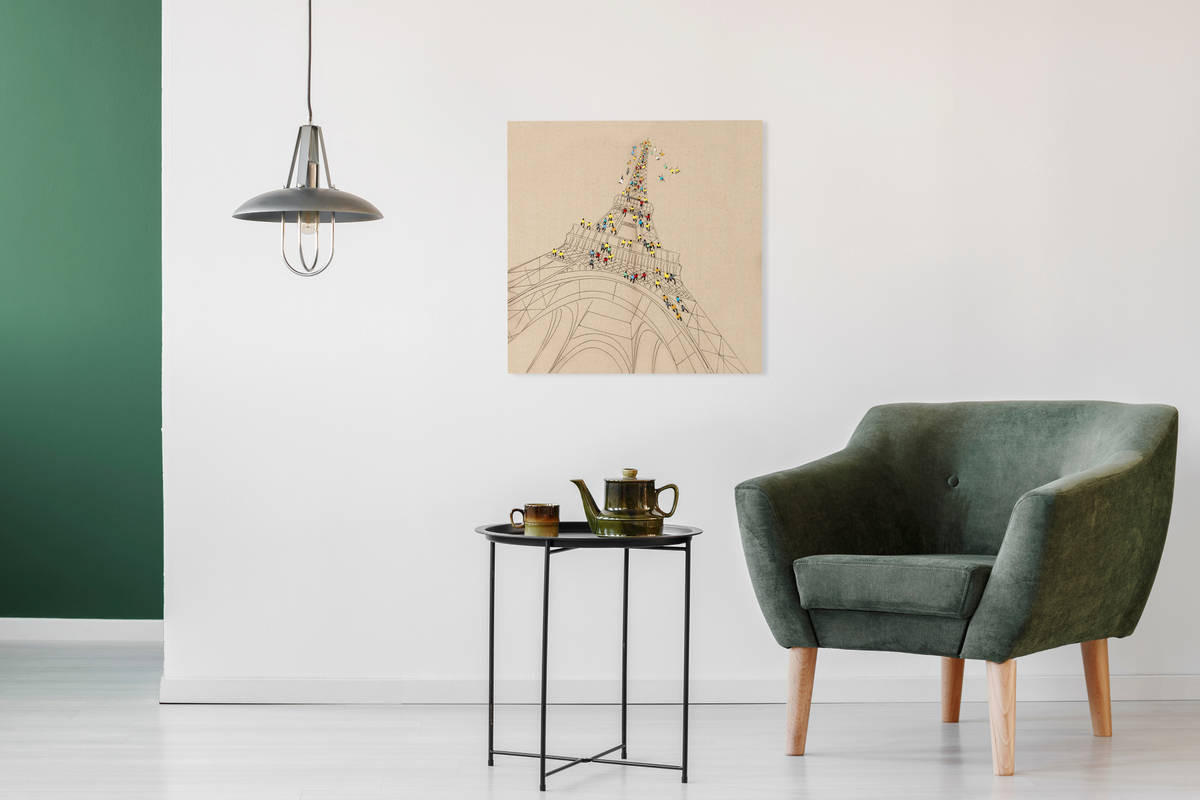 ÖLGEMÄLDE Städte 80/80 cm  - Multicolor, Trend, Holz/Kunststoff (80/80cm) - Kayoom