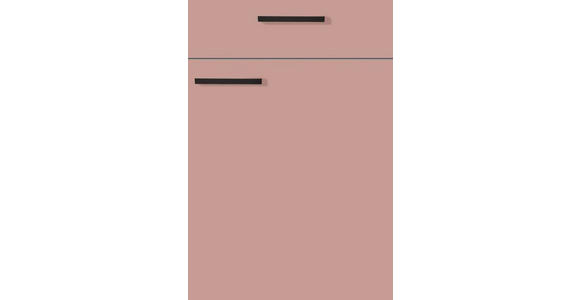 ECKKÜCHE  in Rosa, Tannenholzfarben  - Tannenholzfarben/Schwarz, Design, Holzwerkstoff/Metall (121,6/280/150cm) - Xora