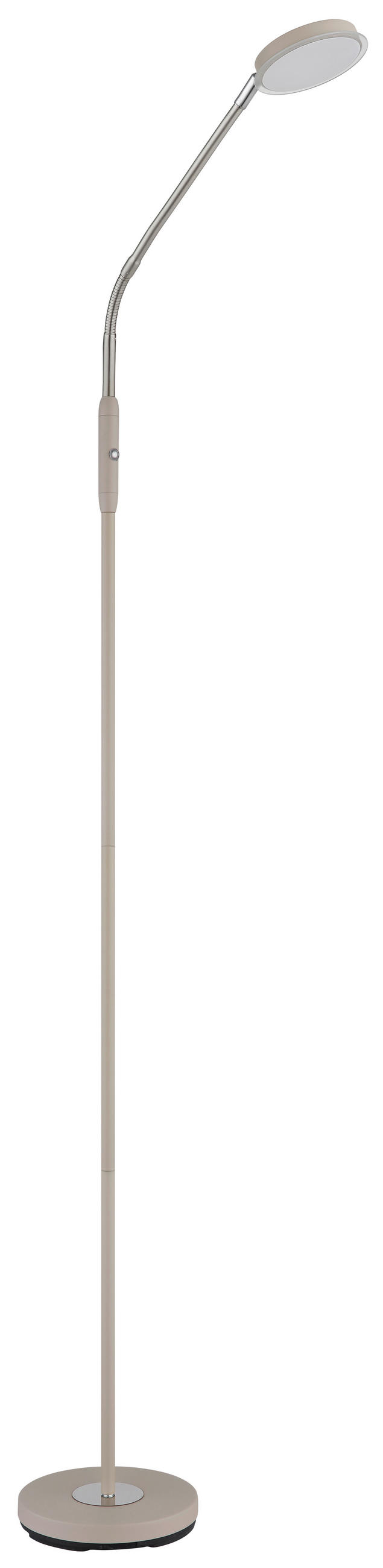 LED-STEHLEUCHTE Silvio 52/20/173 cm  - Sandfarben/Klar, Design, Kunststoff/Metall (52/20/173cm)