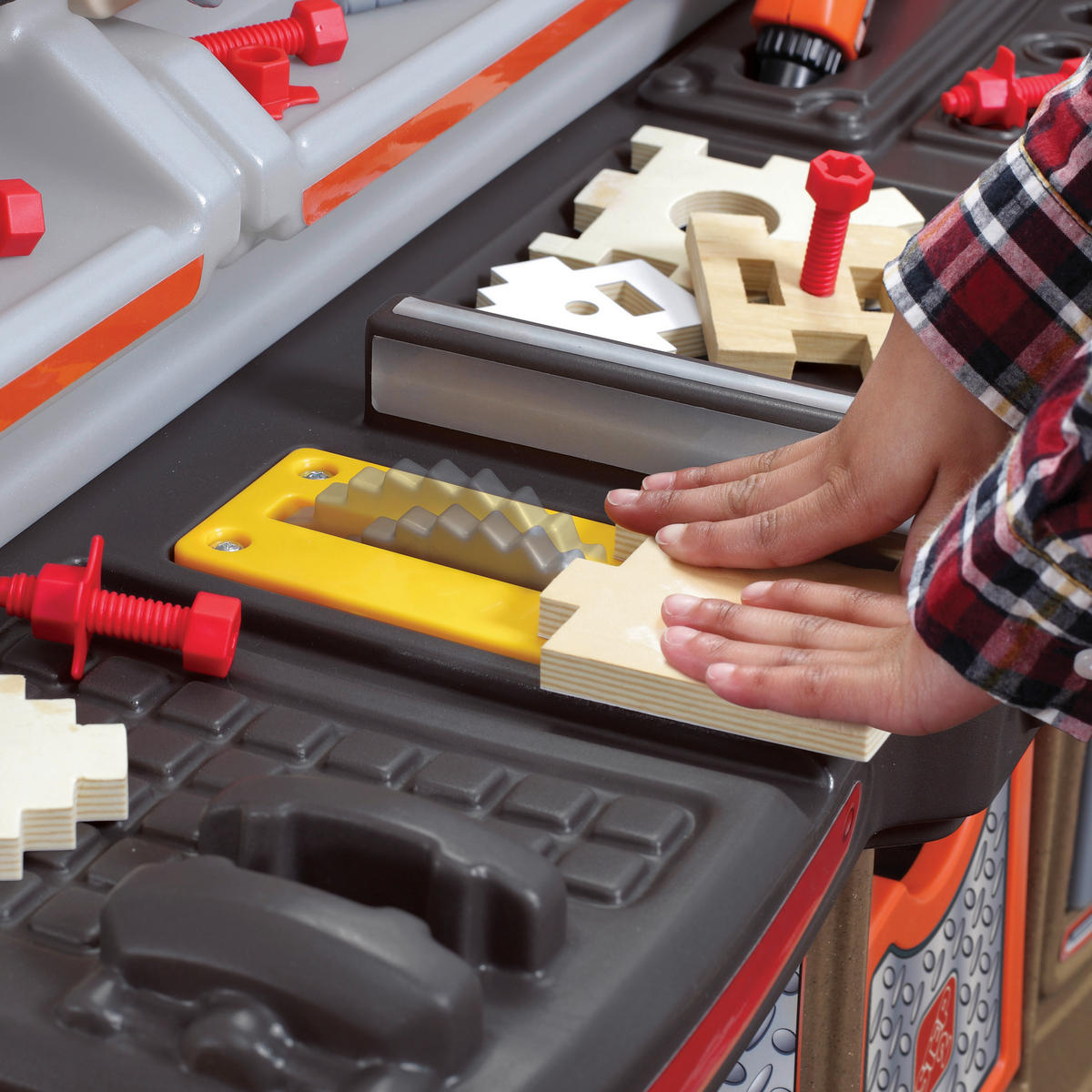 KINDERWERKBANK - Braun/Grau, KONVENTIONELL, Kunststoff (97,8/86,4/86,4cm) - Ambia Garden