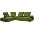 ECKSOFA in Struktur Grün  233/313 cm  - Schwarz/Grün, Design, Kunststoff/Textil (233/313cm) - Emilio Belluti