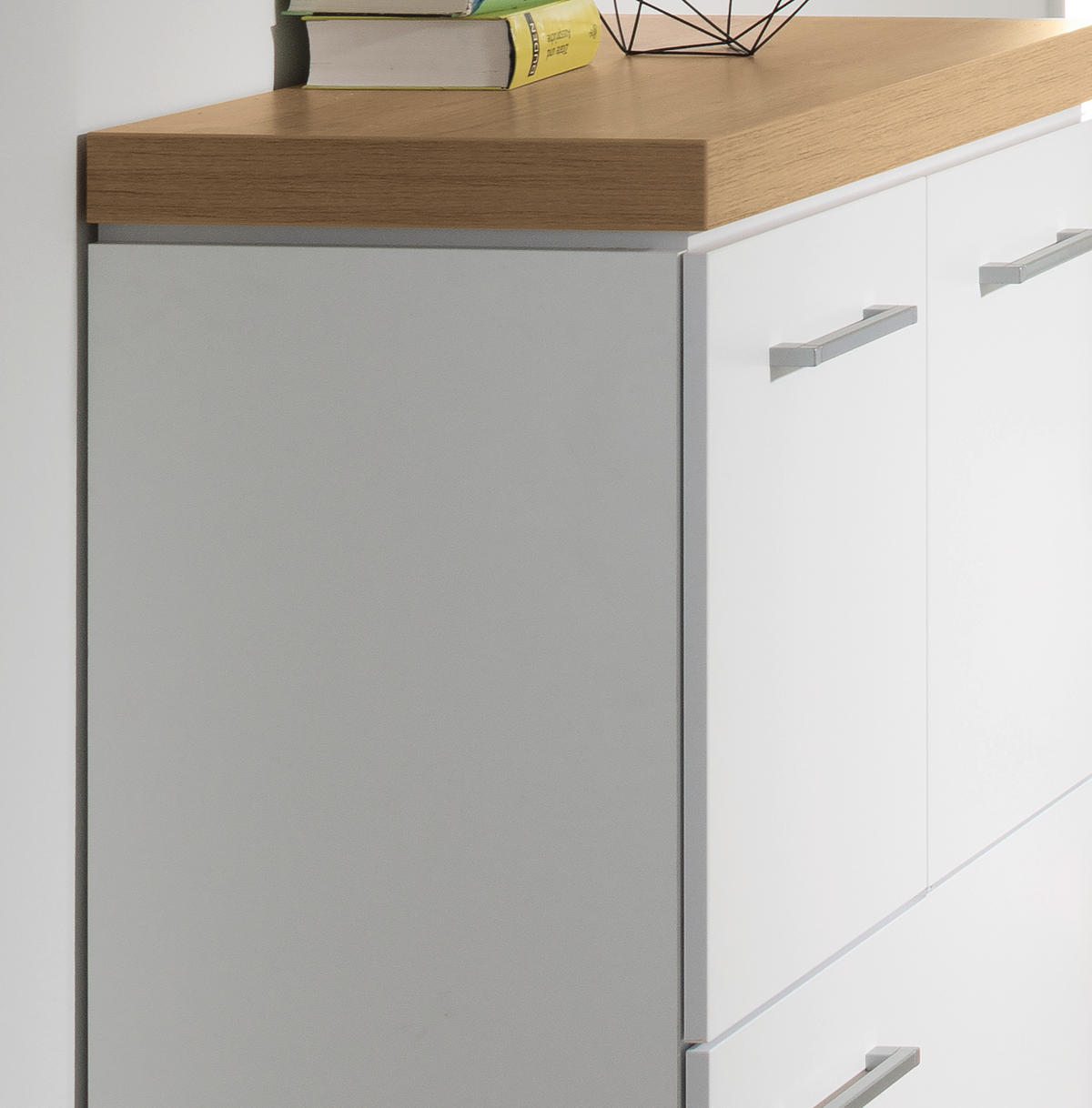 HIGHBOARD KIRA  in 90,9/111,8/39,6 cm  - Weiss/Eichefarben, Design, Holzwerkstoff/Kunststoff (90,9/111,8/39,6cm) - Paidi