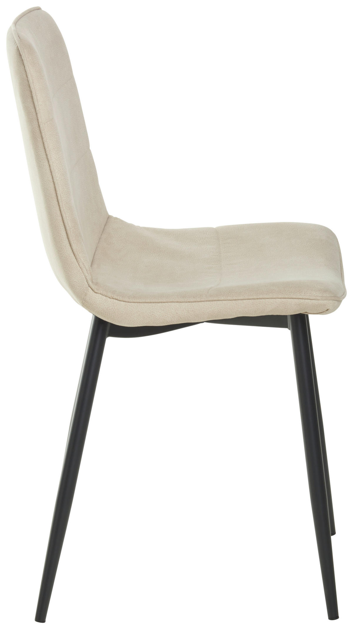 STUHL Webstoff Beige  - Beige/Schwarz, MODERN, Textil/Metall (47/84/52cm) - Livetastic