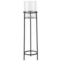 WINDLICHT Schwarz 20/73 cm  - Schwarz, Design, Glas/Metall (20/73cm) - Boltze Home