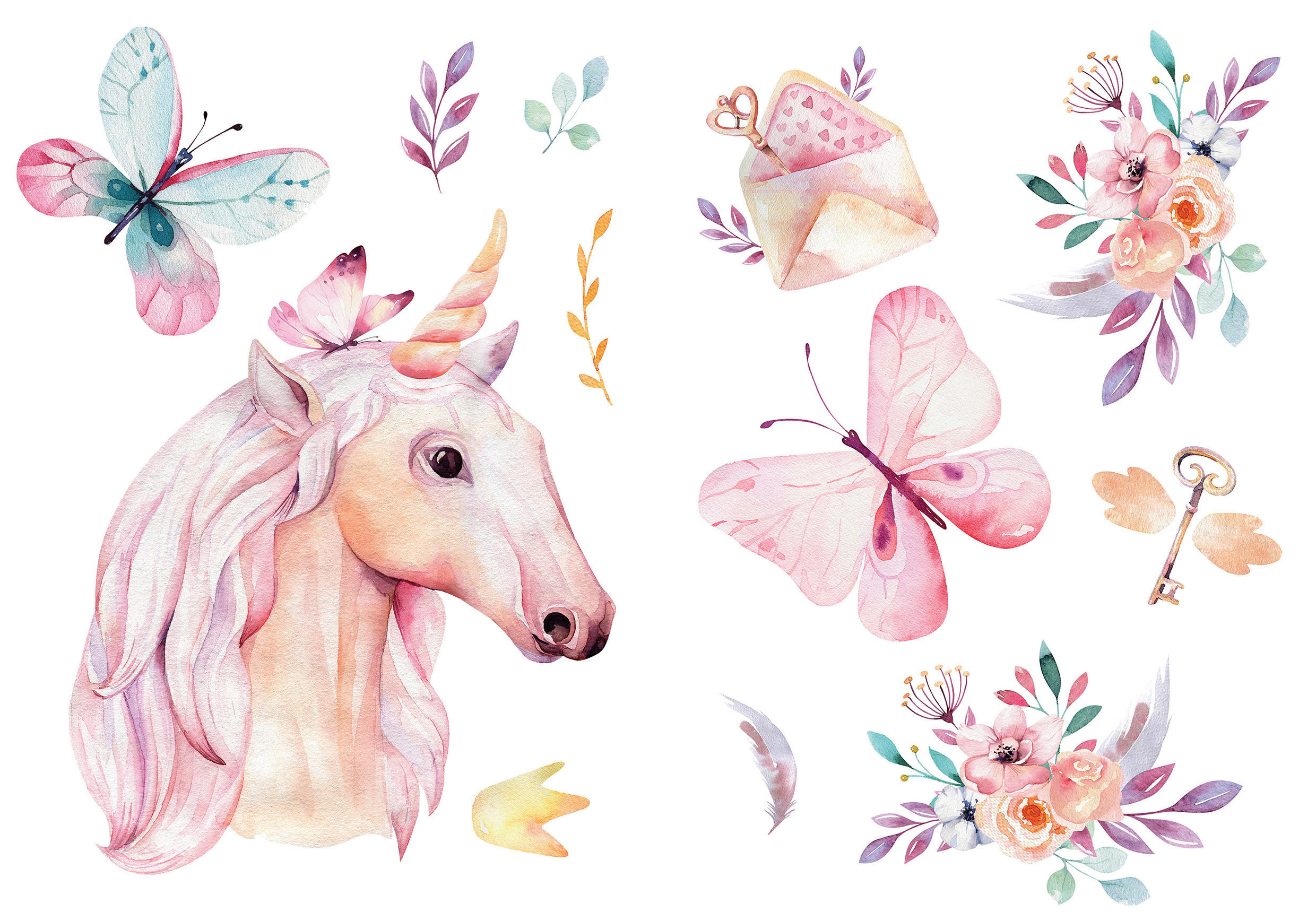 DEKOSTICKER   25/35 cm   - Multicolor, Trend, Kunststoff (25/35cm)